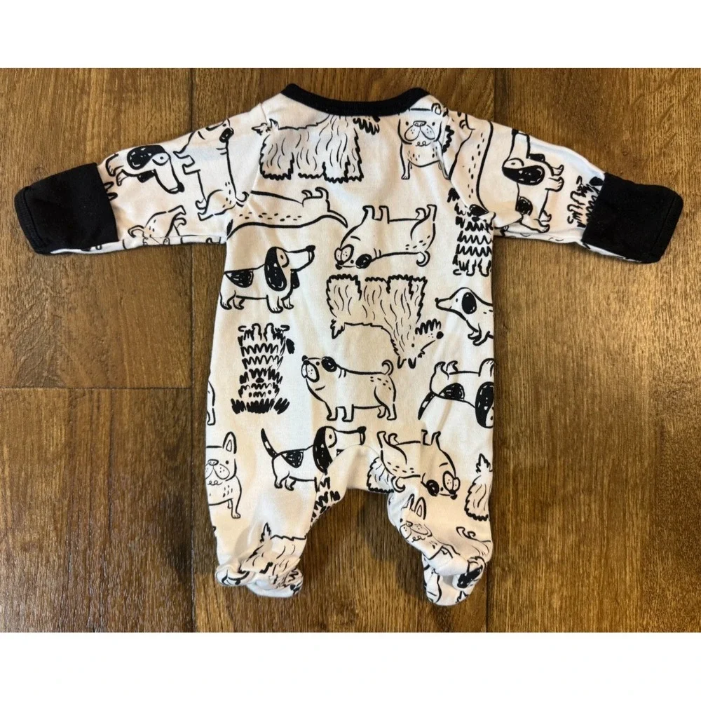 Wonder Nation Baby Boy Sleeper Preemie Zipper Outfit Romper One Piece Pajama Dog